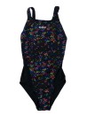 Maillot de bain noir pois fluo NABAIJI taille 8 ans