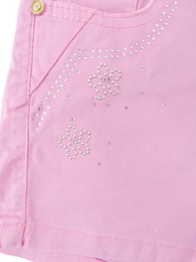 Short rose strass R&P taille 12 ans
