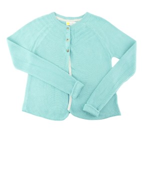 Gilet turquoise 3 boutons MINI BODEN taille 9 ans