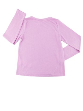 T-shirt ML violet renards DPAM taille 10 ans