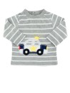 T-shirt ML gris police taille 6 mois
