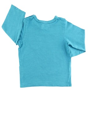 T-shirt ML turquoise poche H&M taille 9 mois