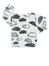 T-shirt ML nuages noir taille 9 mois