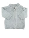 Gilet ML gris col chino DPAM taille 3 mois