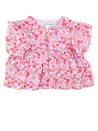 Blouse ML fleurs roses VERBAUDET taille 1 mois