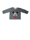 T-shirt ML gris rayé MICKEY DISNEY taille 3 mois