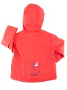 Imperméable ML à capuche rouge interieur marinière BATELA taille 6 mois