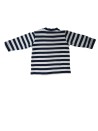 T-shirt ML rayés bleu marine et blanc TEX taille 3 mois